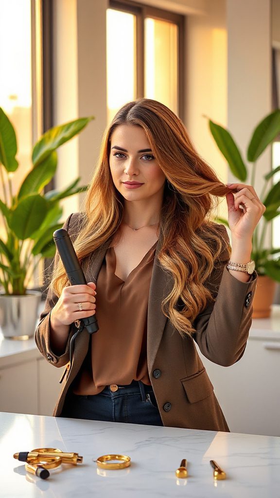 beach waves with flat iron