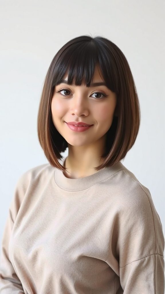 bold structured chic bangs