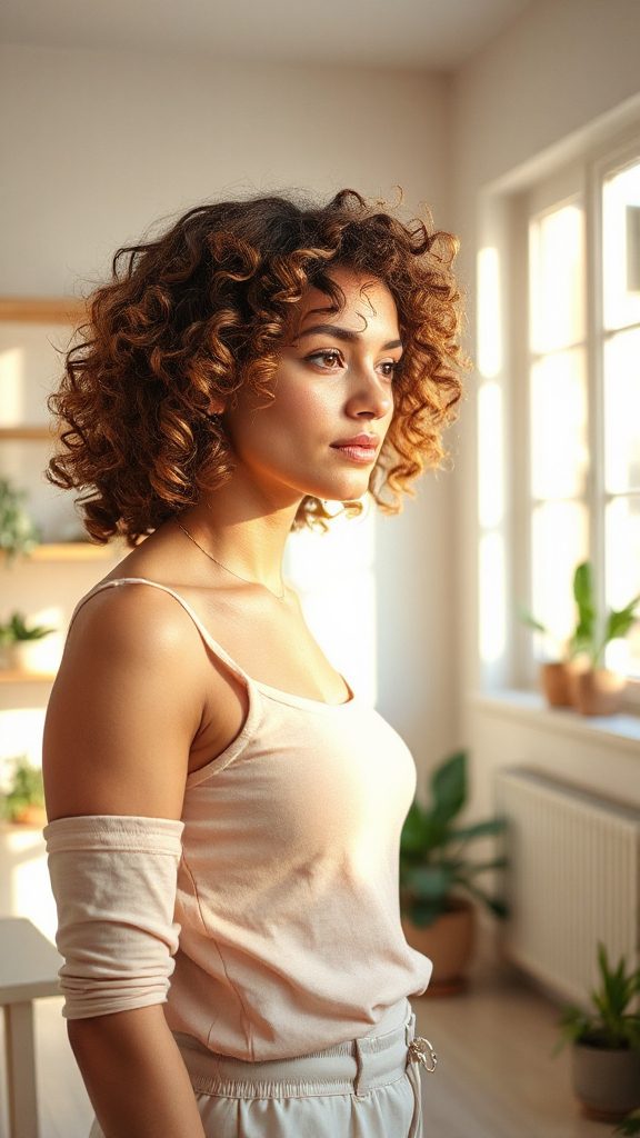 bouncy curls with sophistication