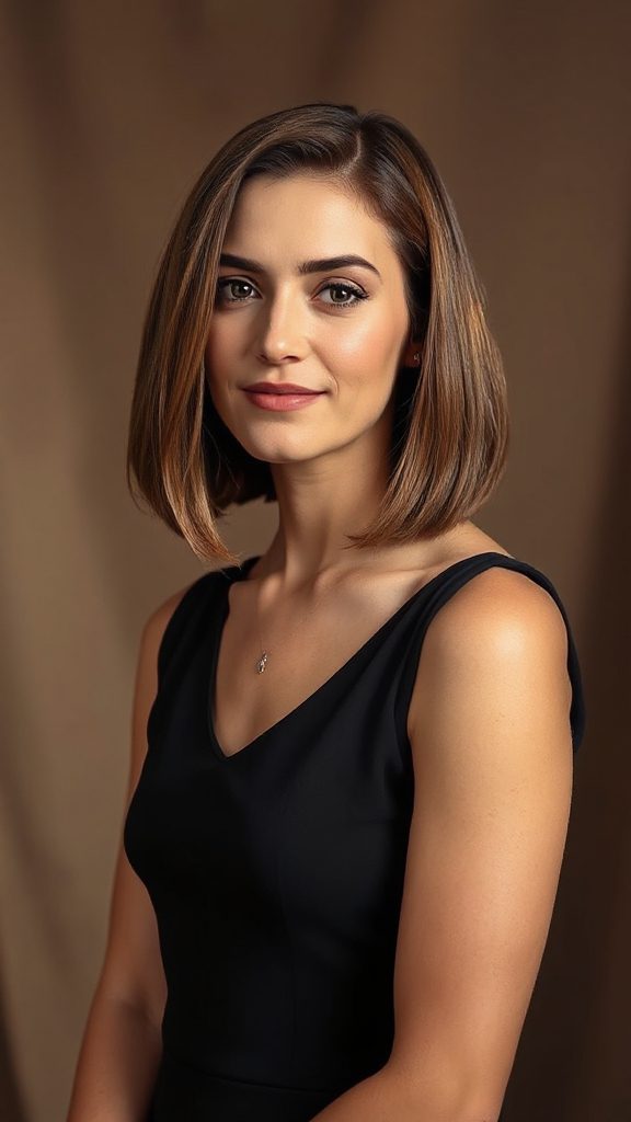 chic blunt graduated bob