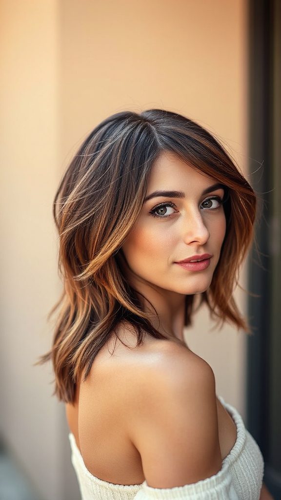 chic edgy layered bob