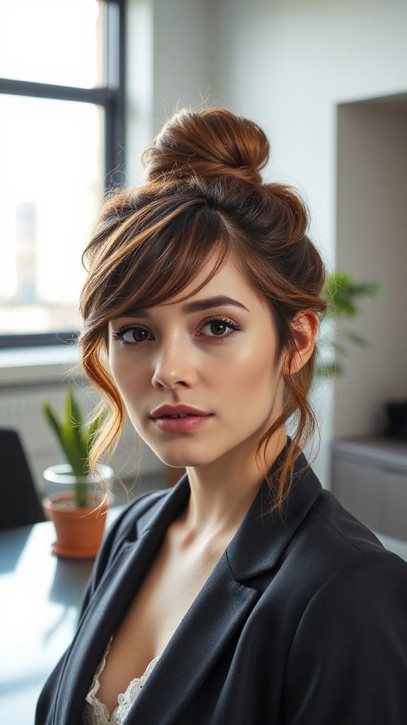 chic messy bun elegance