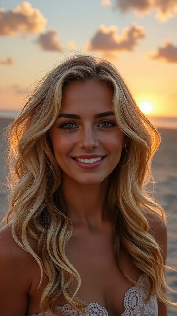 effortless cascading beach waves