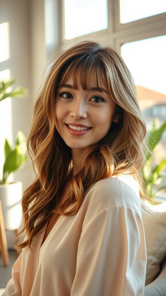 effortless chic face framing layers