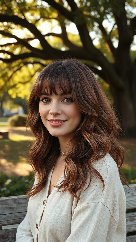effortless elegance with bangs