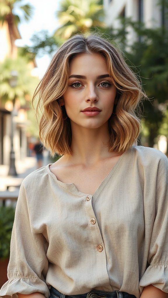 effortless wavy chic hairstyle