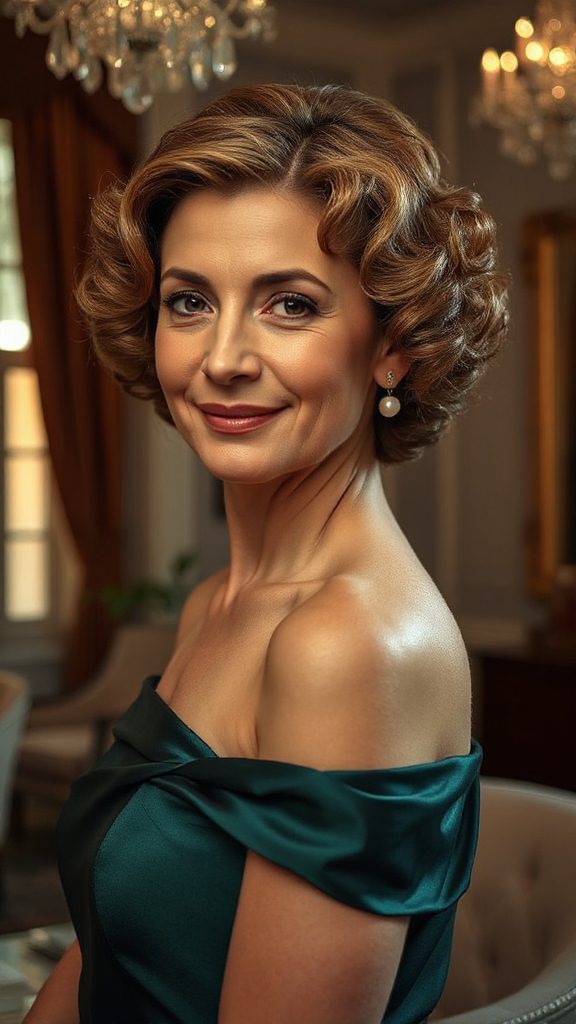 elegant curly pixie occasion