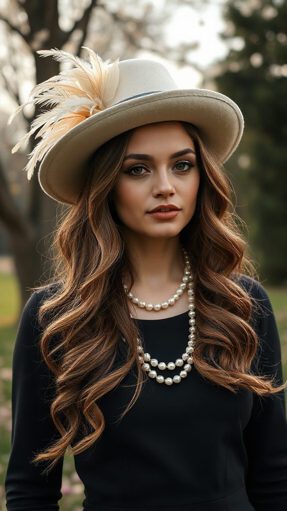 elegant feathered vintage accessories