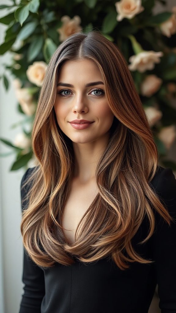 elegant graduated layered hairstyle