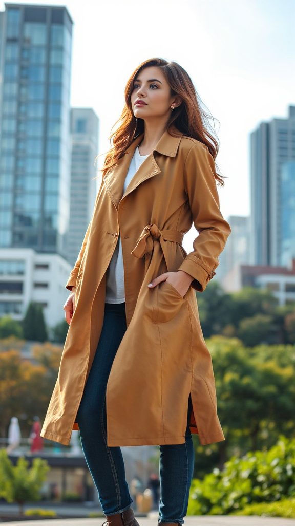 elegant lightweight trench coat