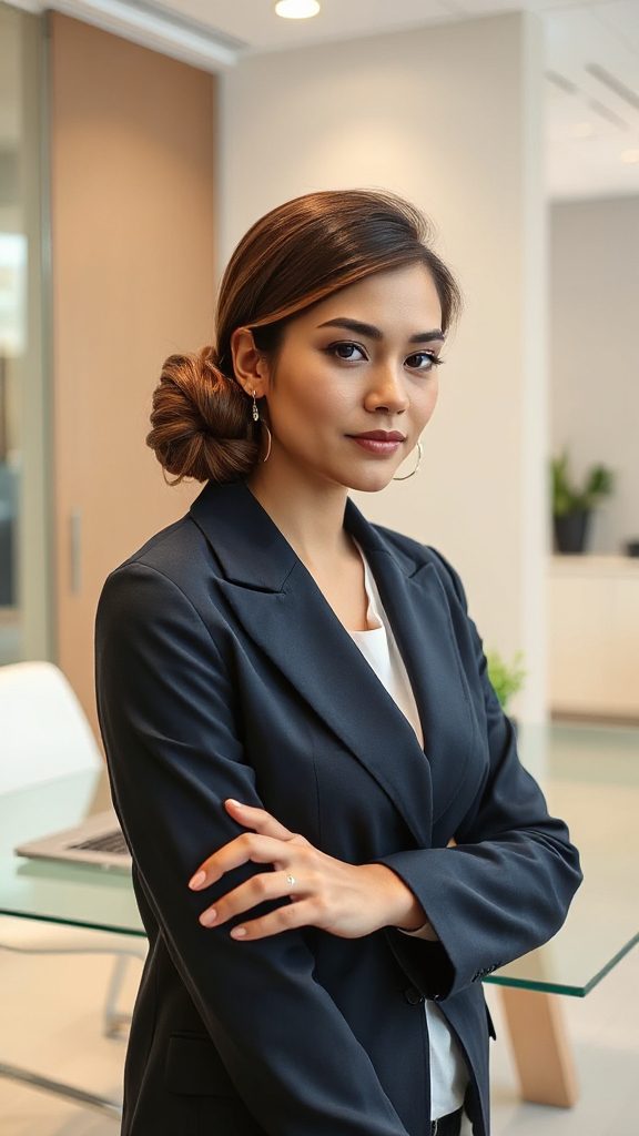 elegant low side bun
