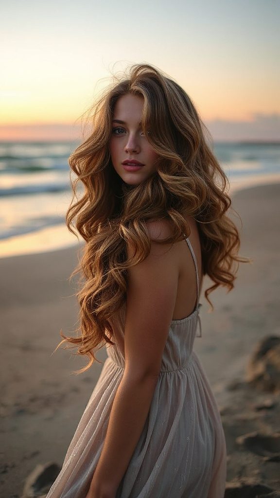 glittery beach waves elegance