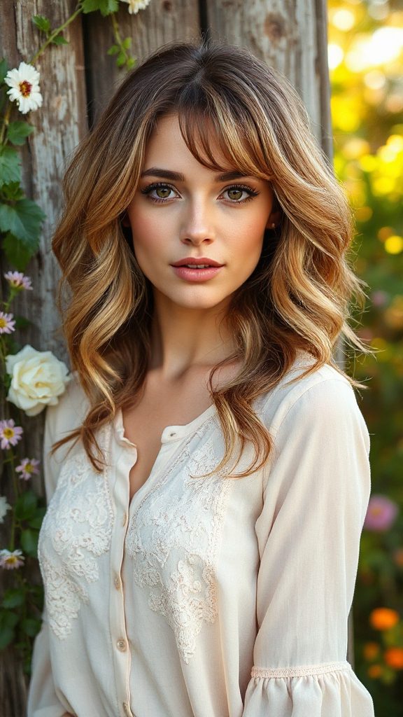 nostalgic textured shag hairstyle