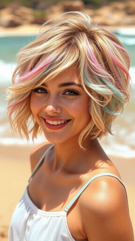 playful pastel pixie waves
