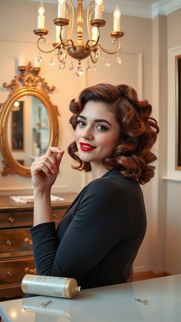 quick pin curl hairstyle tutorial