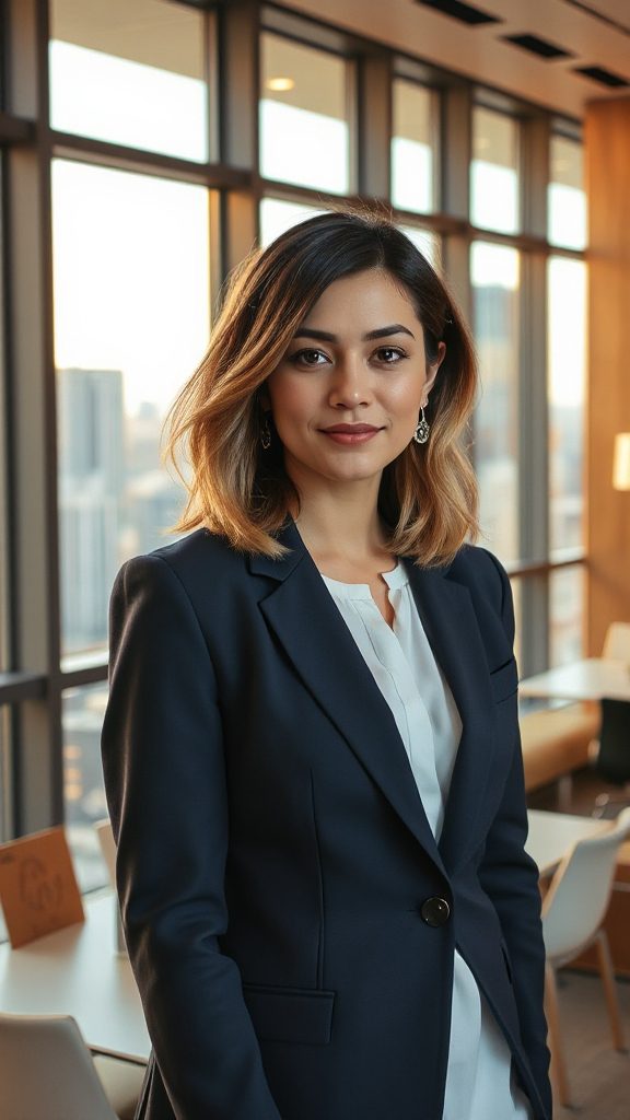 sophisticated ombre bob hairstyle