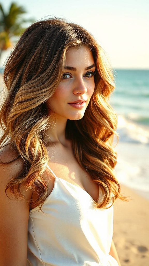 stylish beach waves hairstyle