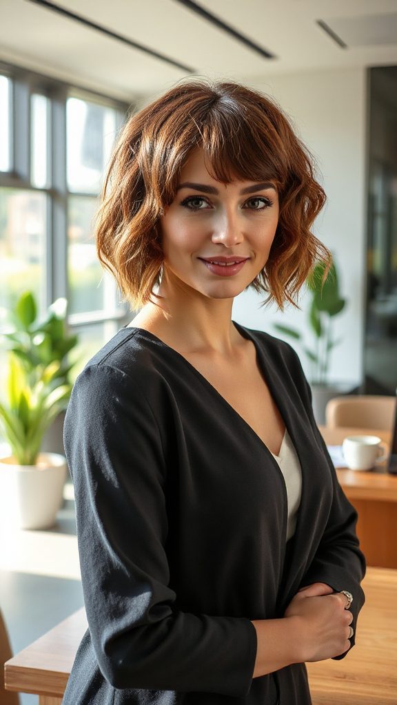 textured bob for confidence