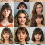 textured curtain bangs styles