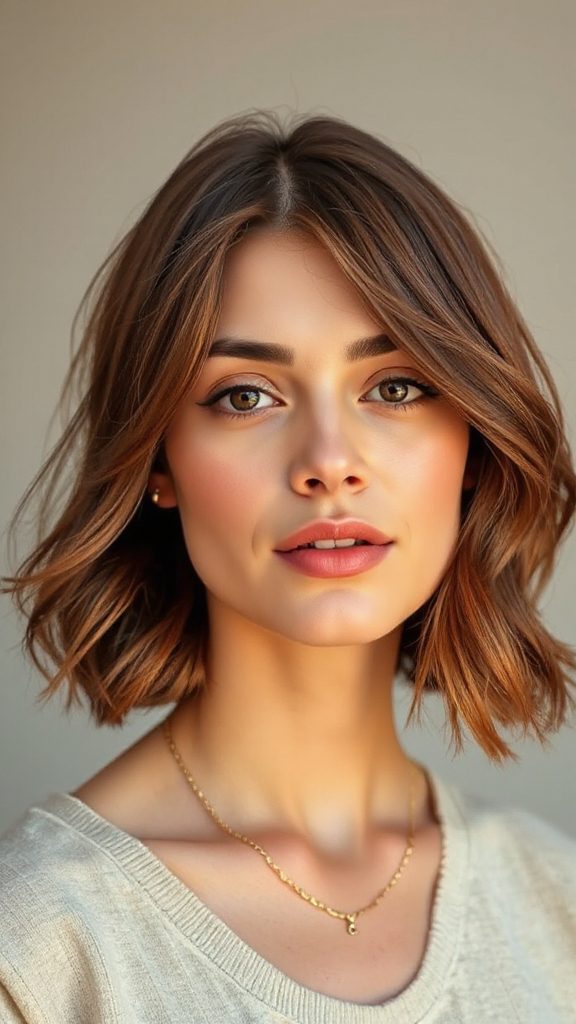 trendy asymmetrical bob hairstyle