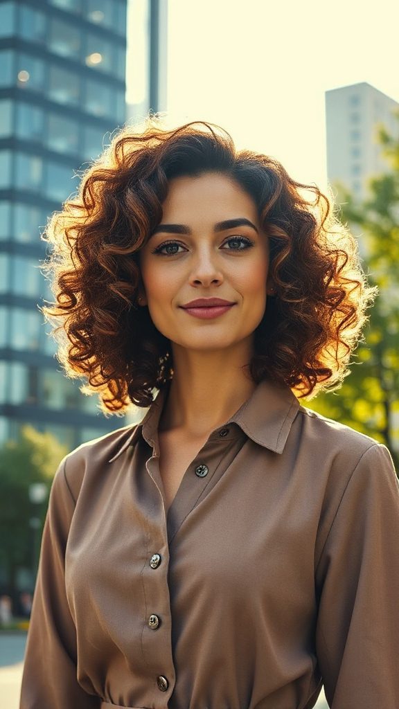 vibrant playful curly bob vibrant playful curly bob