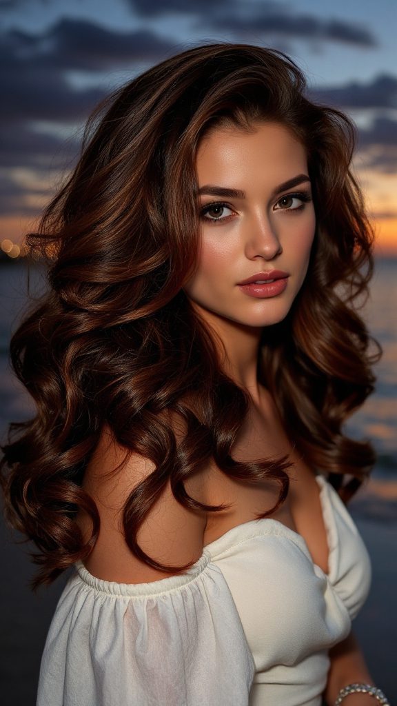 voluminous glamorous polished waves