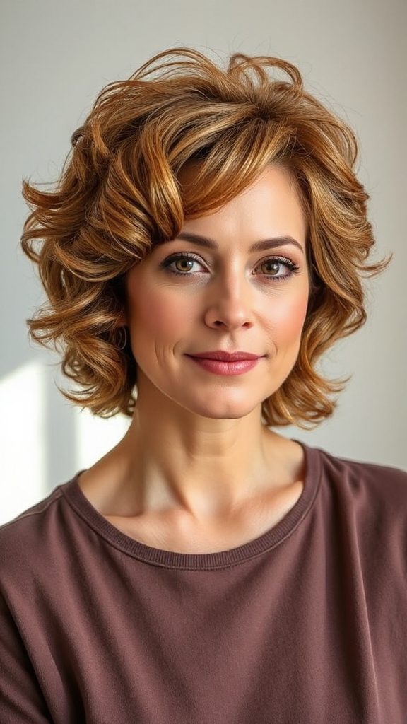 voluminous layered curly pixie