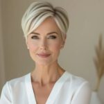 Sleek asymmetrical pixie hairstyle gfmxj